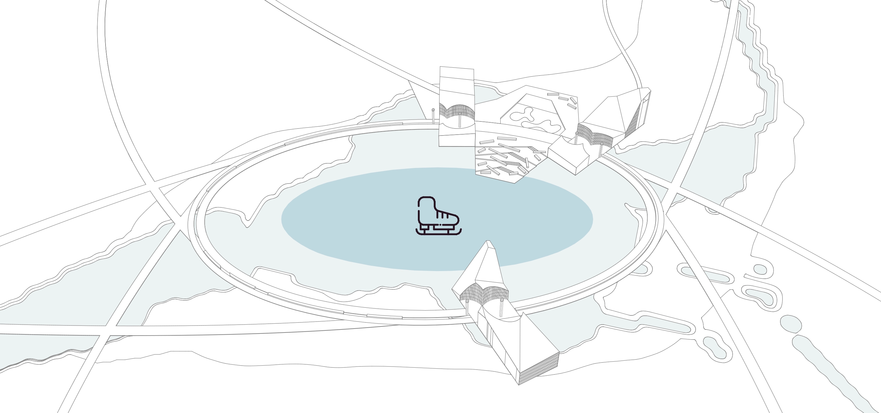 Design diagram 8 for Murmansk valley park, Murmansk, Russia.